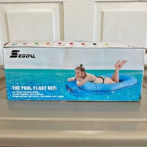 Pool float bed inflated by wind comes with travel bag NEW